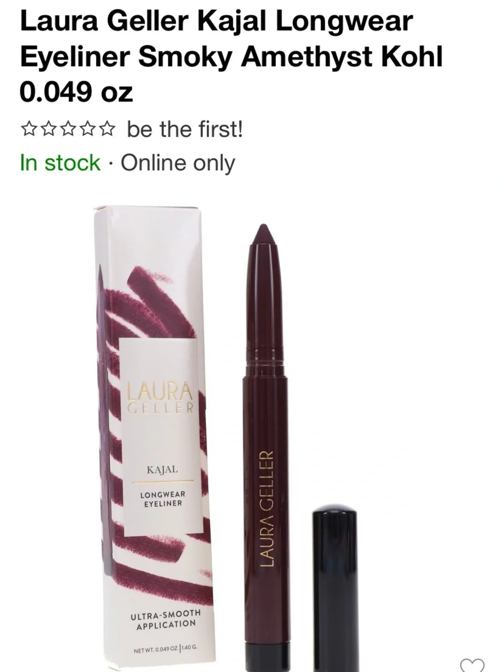 Laura Geller Kajal Longwear Eyeliner — Smoky Amethyst (Purple)